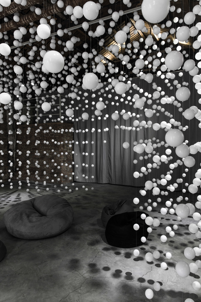 update studio stillness installation designboom