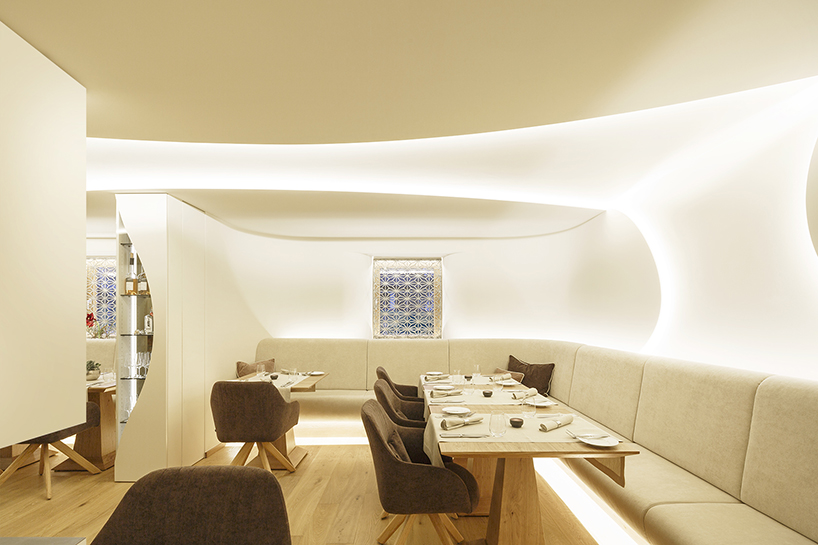 room code uses muted, organic forms to transform restaurant hummel