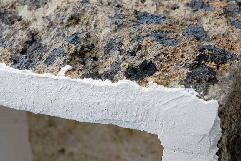 cosma frascina uses traditional tools to hand-carve calcarenite series
