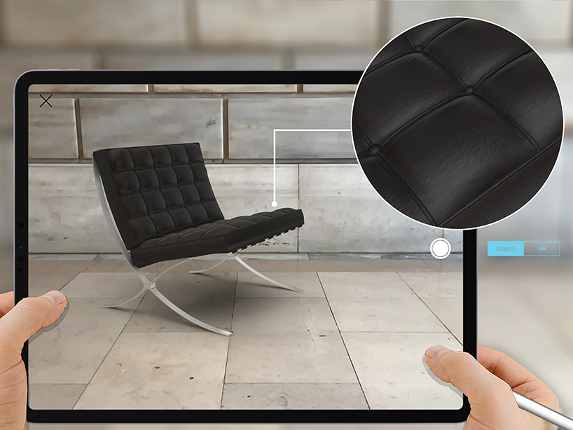 morpholio augmented reality app lets you place iconic furniture designs in situ