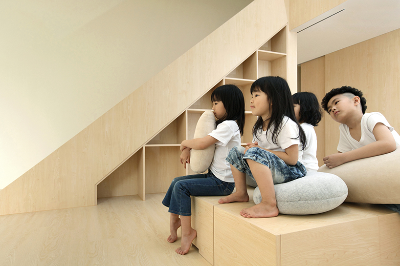 yestudio! designs my secret garden with integrated slide for kids