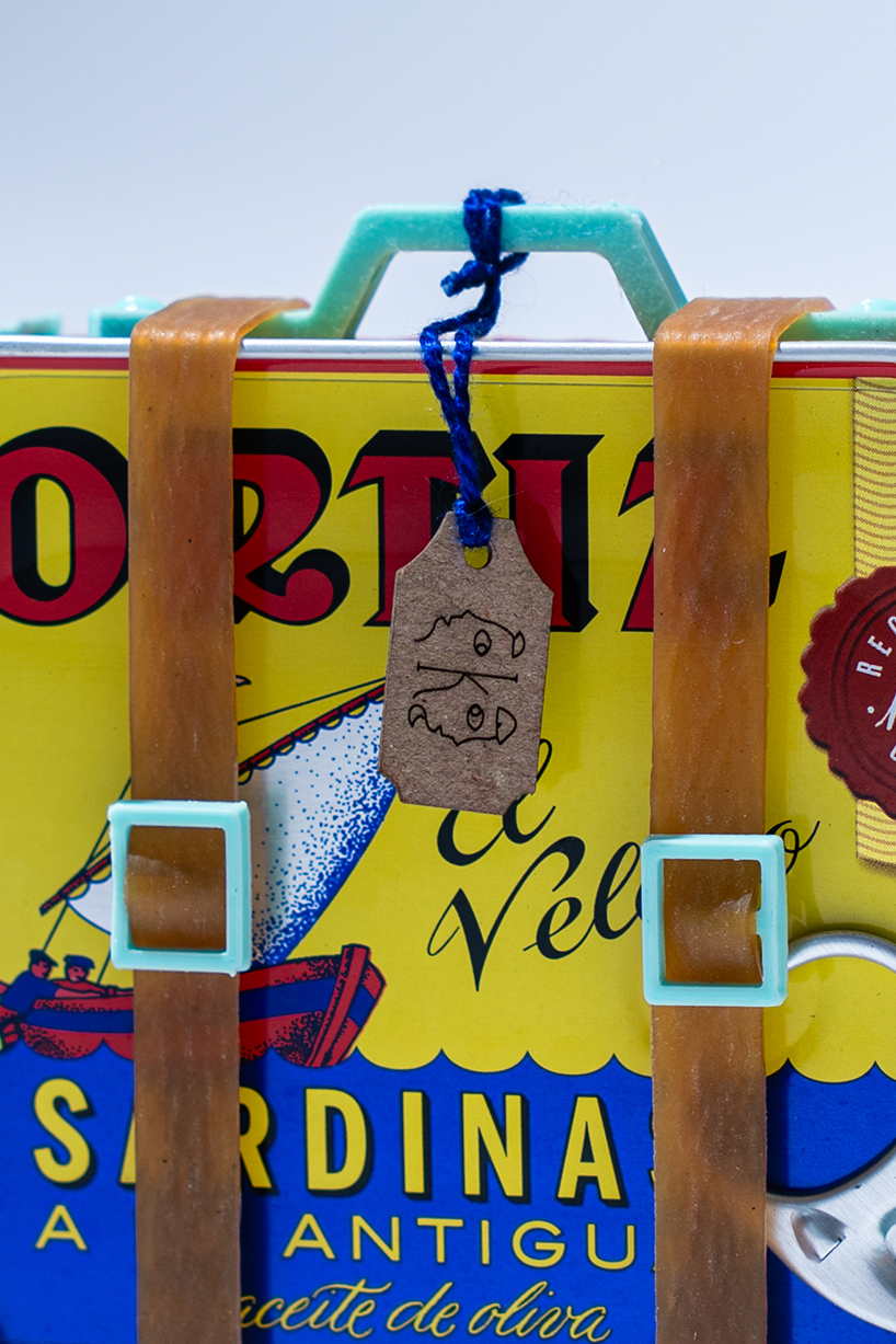 studio knob transforms iconic ortiz sardine cans into tiny sculptural suitcases
