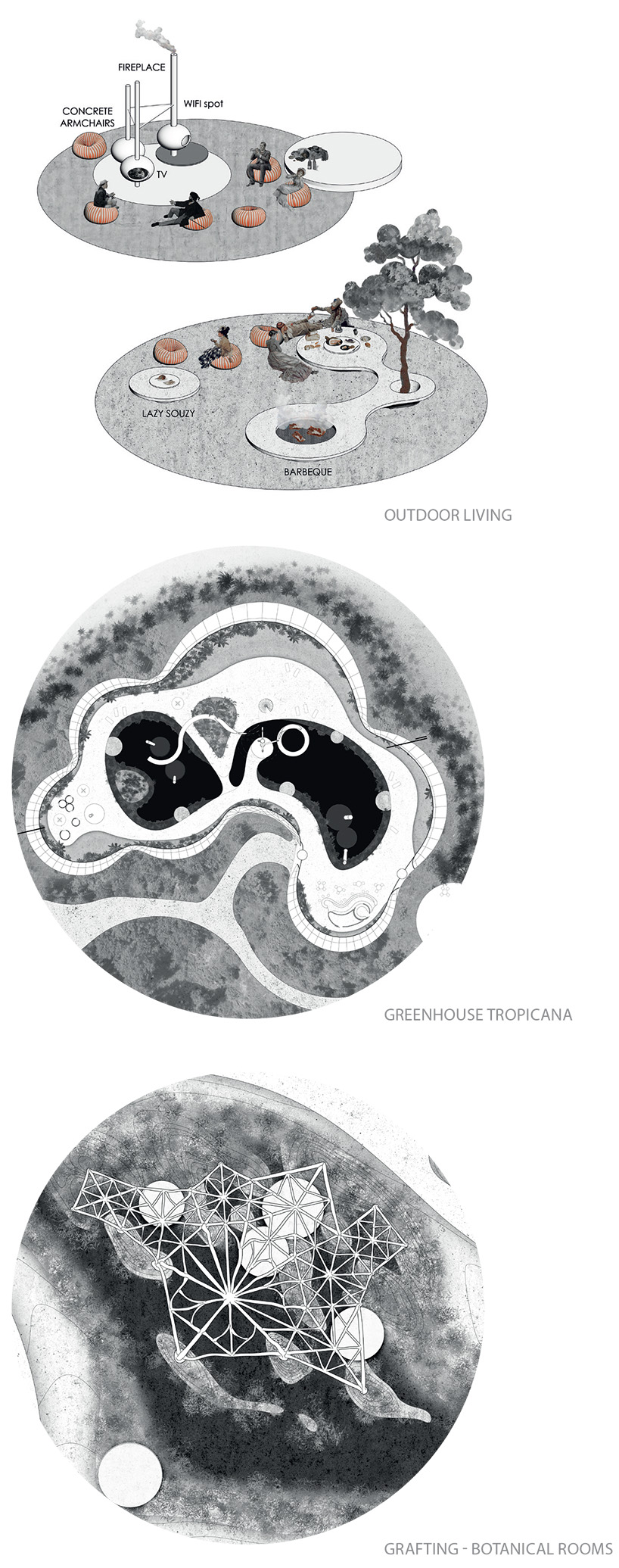 'the picnic project' suggests a series of fantastical architectural interventions in greece