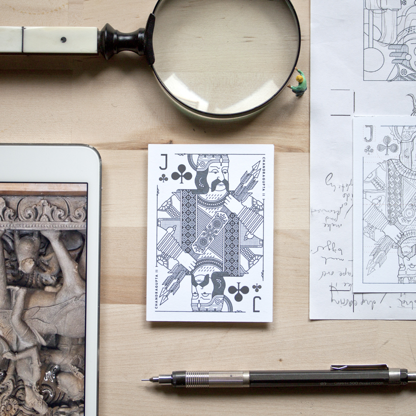 humble raja designs illustrated kings of india playing cards