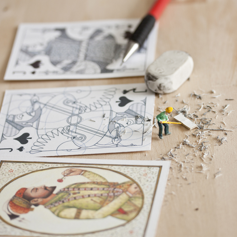 humble raja illustrated kings of india playing cards designboom