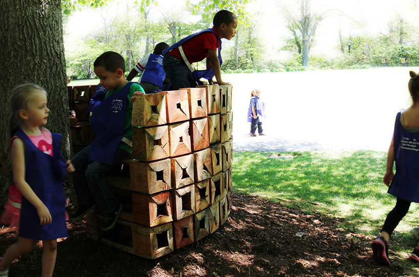 IKD presents outside-in up-cycled bench at secret shelters exhibition