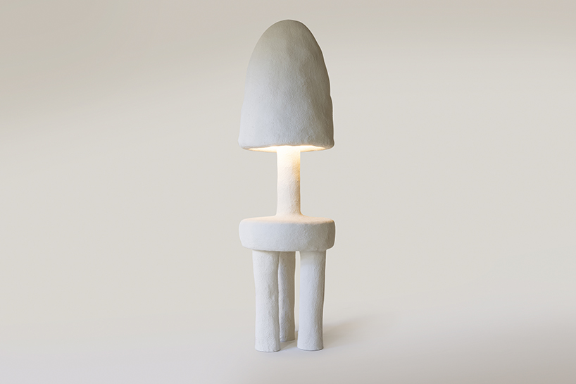 concrete shiitake lamps by mary-lynn and carlo massoud illuminate design doha