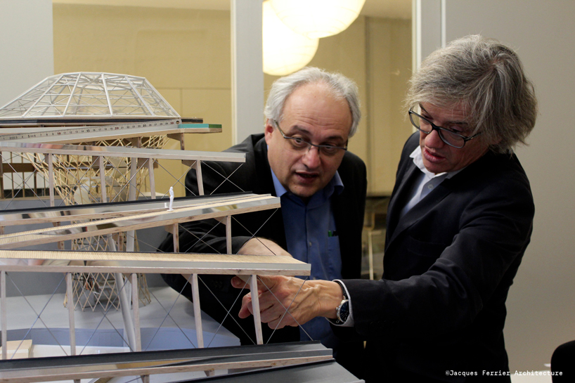 jacques ferrier's origami-shaped water park in france emerges as a built landscape