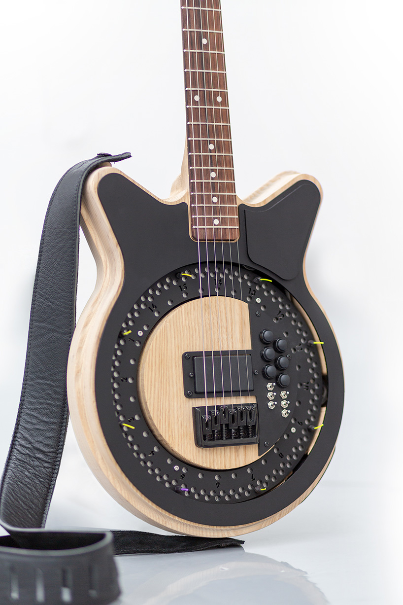 self-playing electric 'circle guitar' can pick at up to 250 bpm