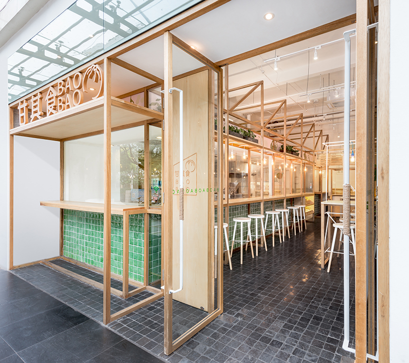 linehouse construct glass greenhouse for chinese street food store BAOBAO