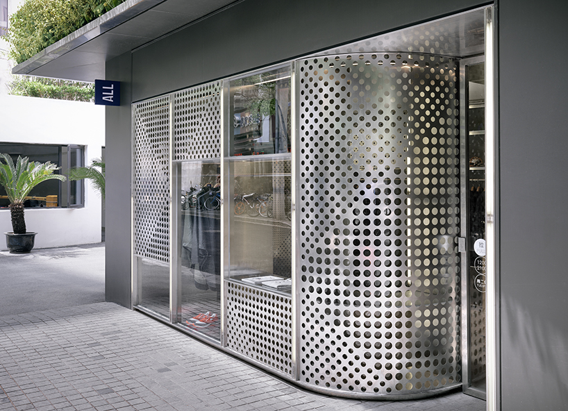 linehouse creates a curved stainless steel installation for ALL SH store in shanghai