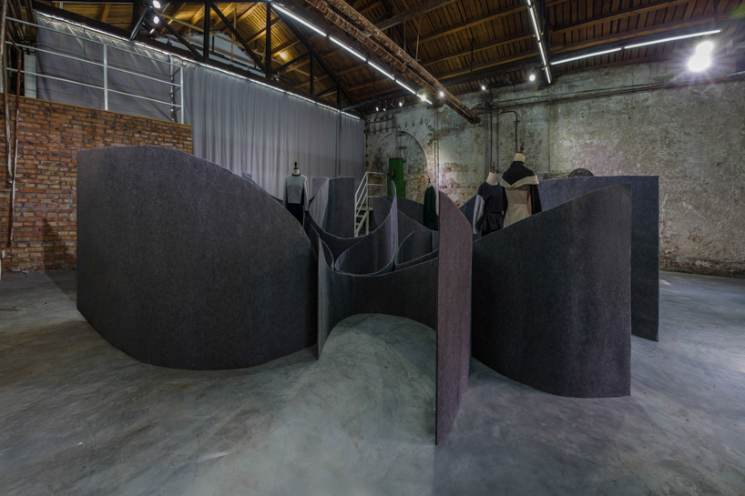 veeco zhao clothing exhibited in installation by update studio