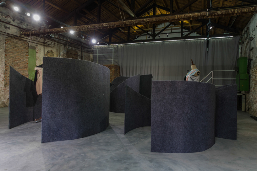 veeco zhao clothing exhibited in installation by update studio