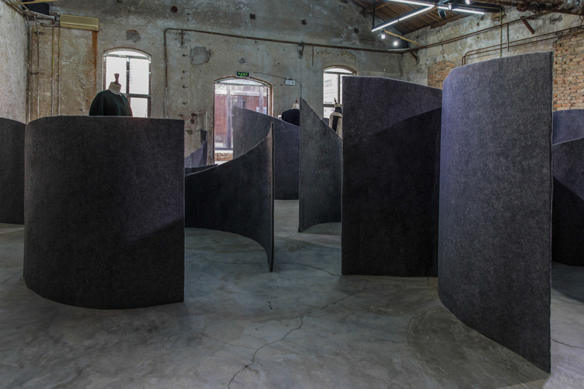 veeco zhao clothing exhibited in installation by update studio