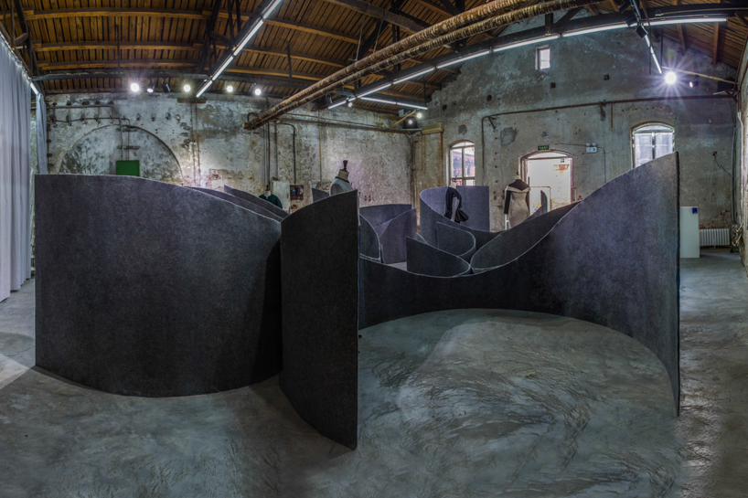 veeco zhao clothing exhibited in installation by update studio