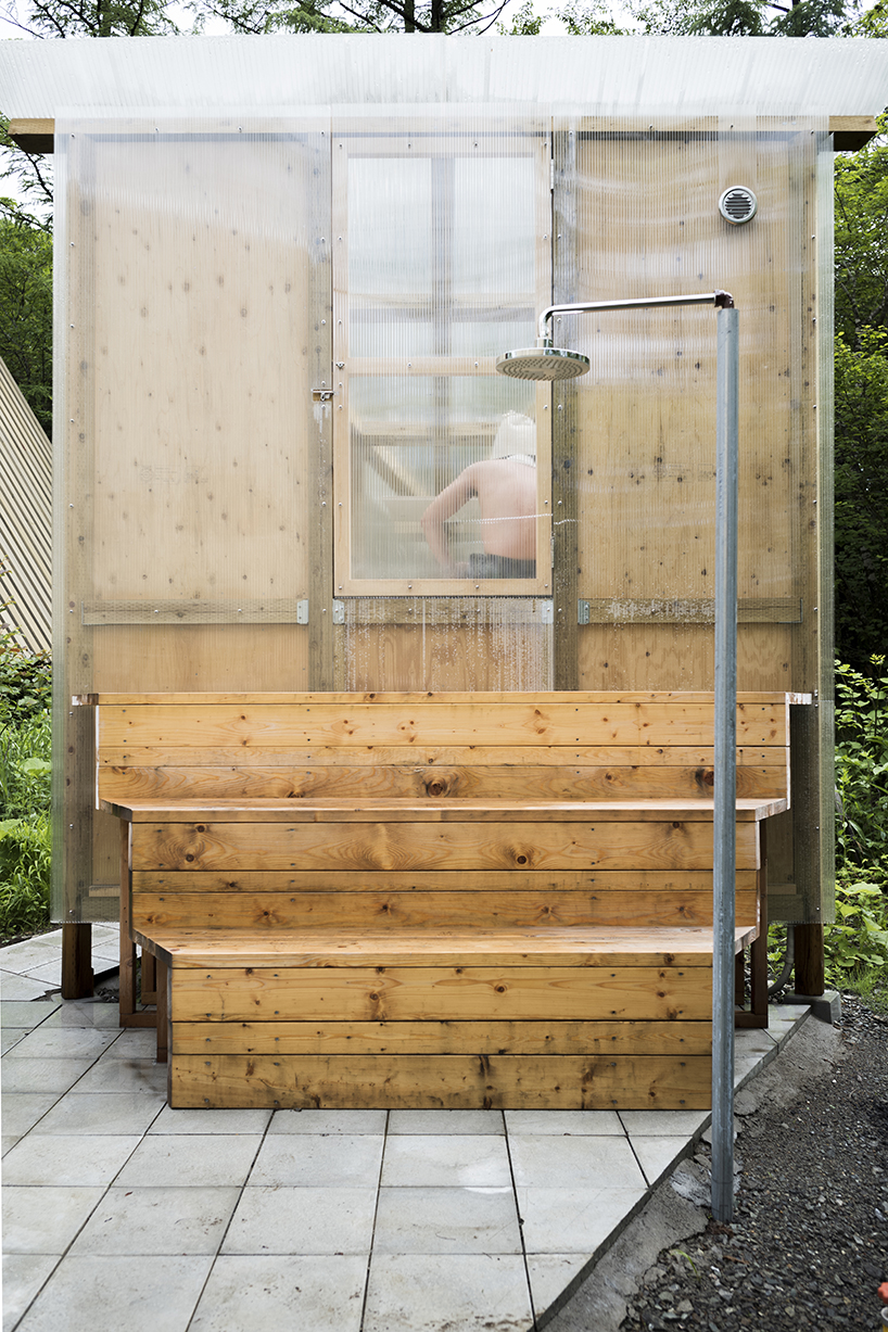 triangulated finnish sauna inspired by japanese teahouse 8
