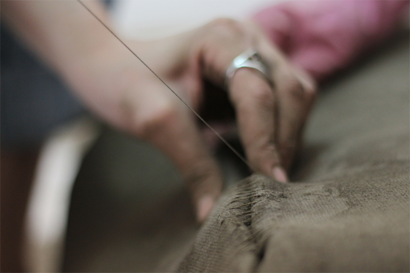 miriam estevez concrete canvas fabric seating collection designboom miriam estevez concrete canvas fabric seating collection designboom