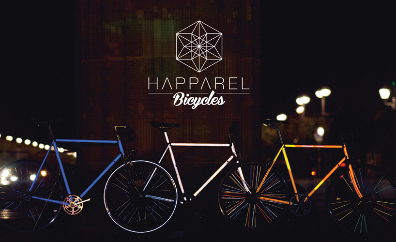 happarel bikes reflective coating nighttime visibility designboom