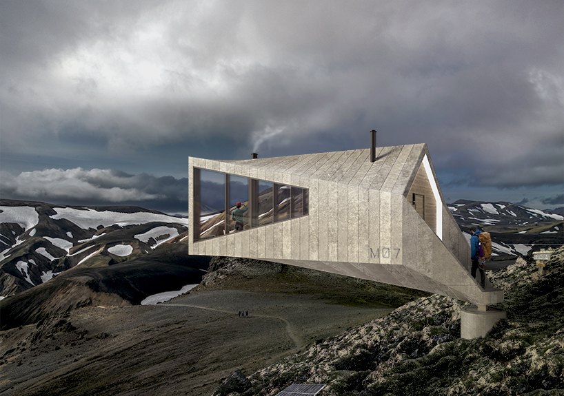 school studio plans trekking cabins for iceland's remote highlands