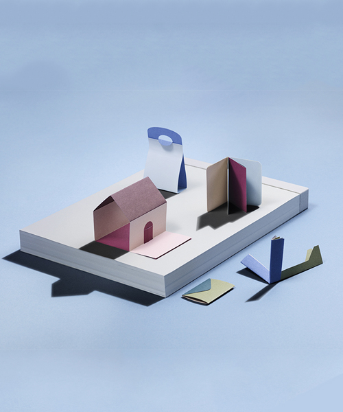 joan rojeski studio creates miniature shape-shifting sticky notes