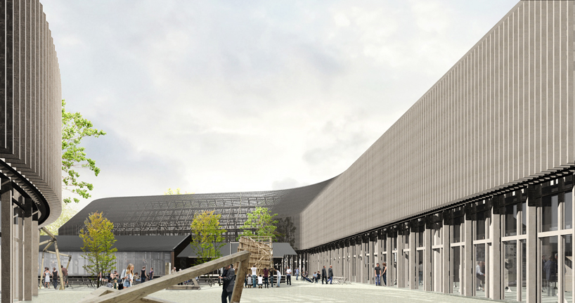 cheungvogl designs timber-serpentine framework for aarhus new school of architecture