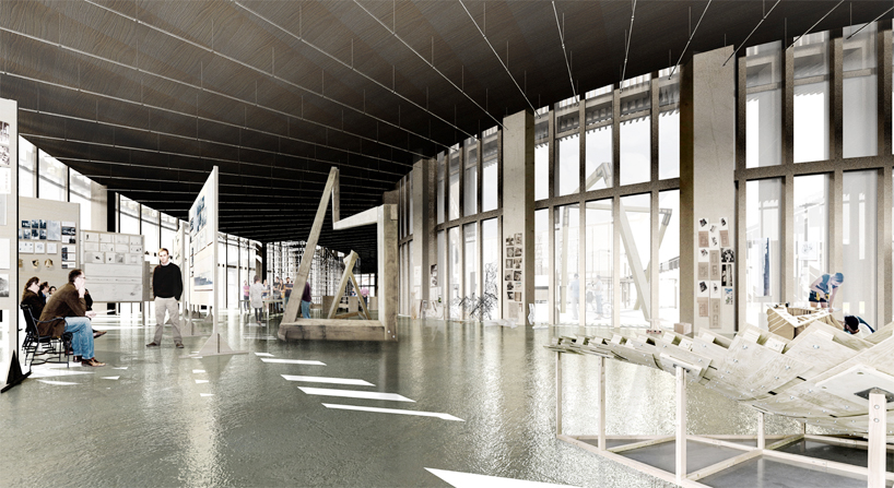 cheungvogl designs timber-serpentine framework for aarhus new school of architecture