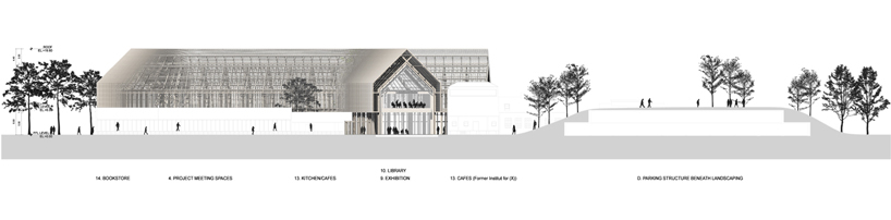 cheungvogl designs timber-serpentine framework for aarhus new school of architecture