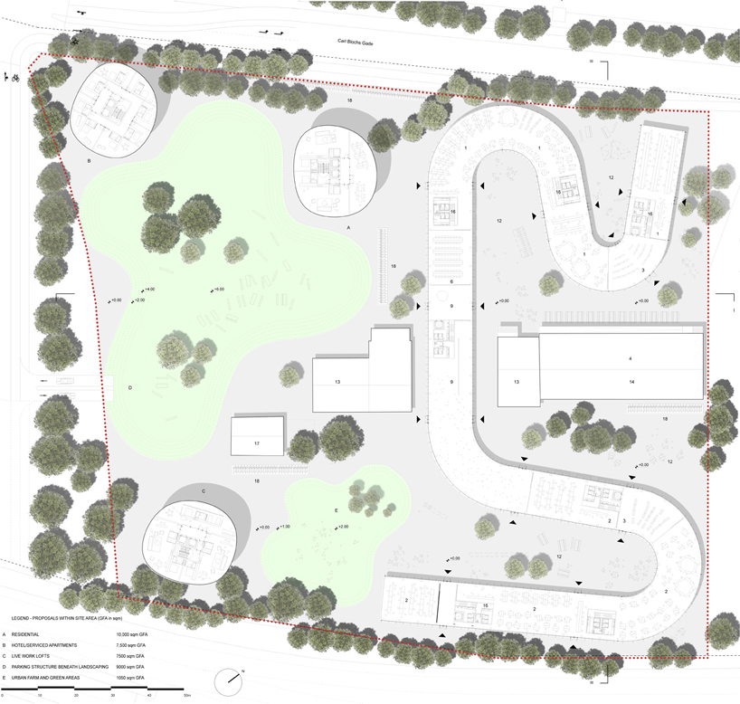 cheungvogl designs timber-serpentine framework for aarhus new school of architecture