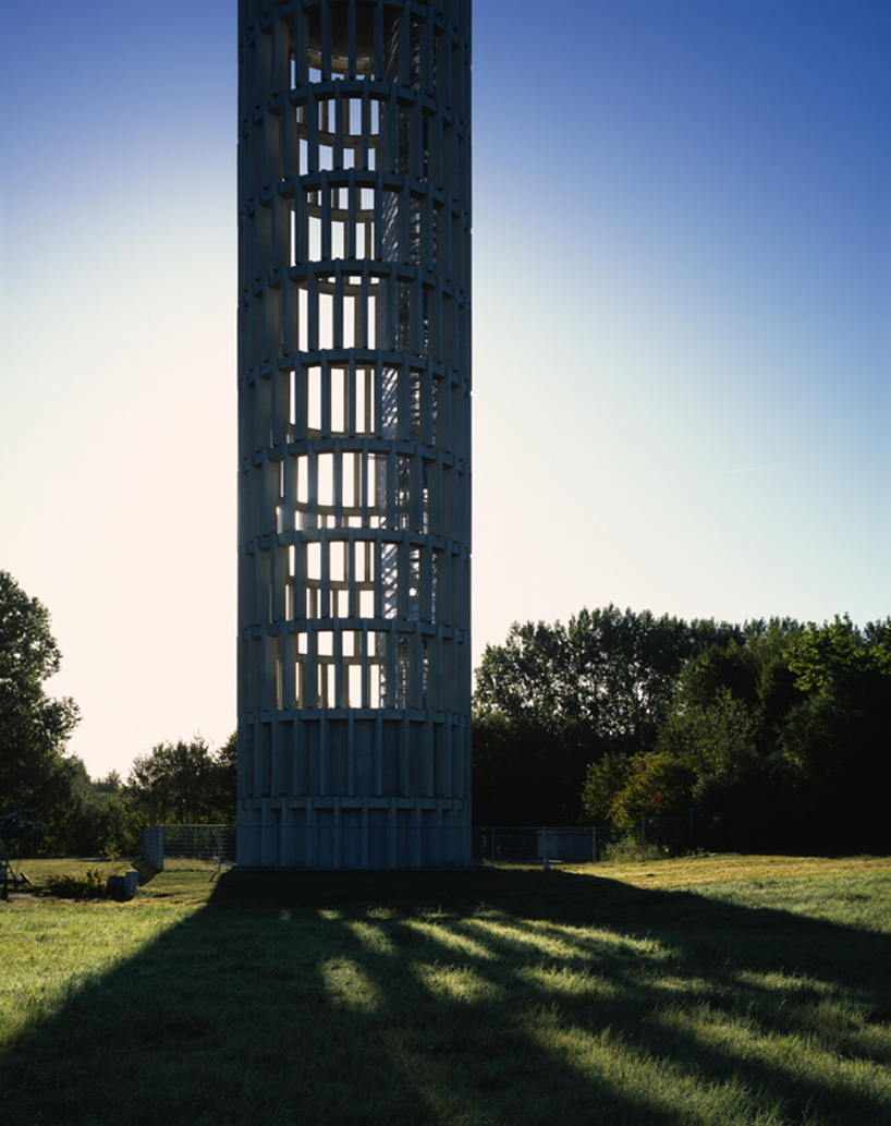 barthélémy griño architectes raises a perforated radar tower in saclay, paris