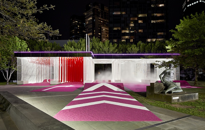 M@STUDIO architects neon-pink car wash pavilion 2016 NGV architecture commission australia