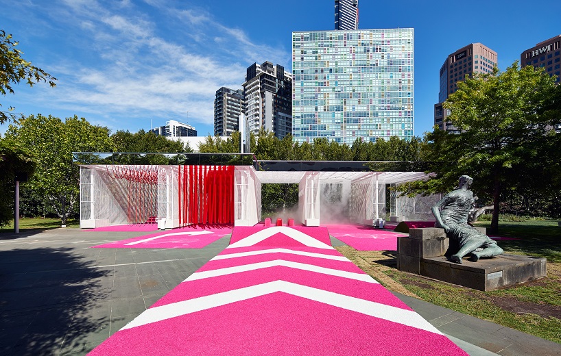 M@STUDIO architects neon-pink car wash pavilion 2016 NGV architecture commission australia