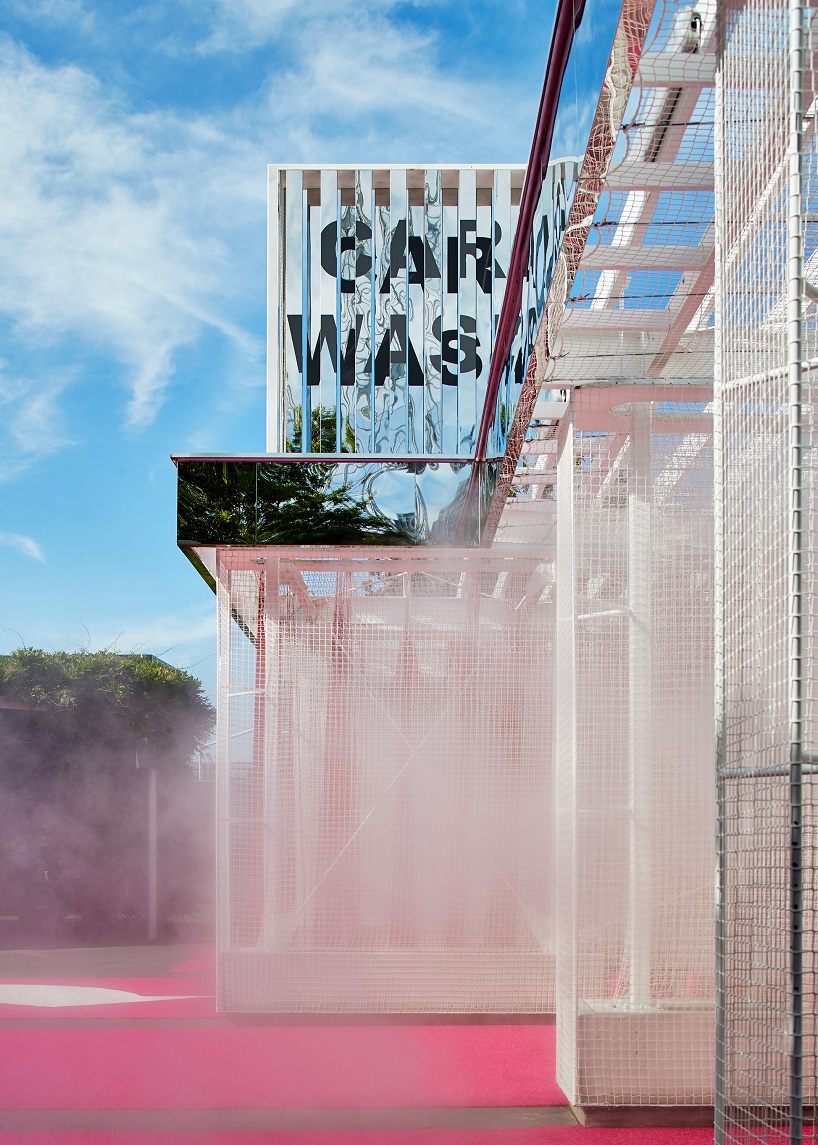 M@STUDIO architects neon-pink car wash pavilion 2016 NGV architecture commission australia