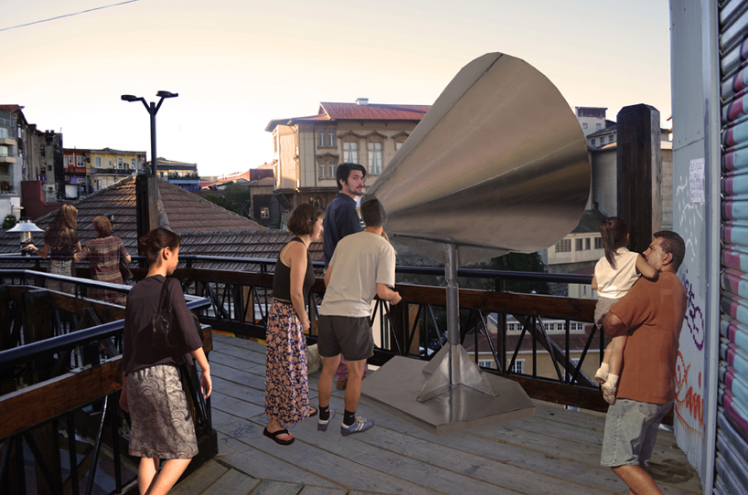 cecilia nercasseau gibson's fonópticos frames connect users to the urban landscape