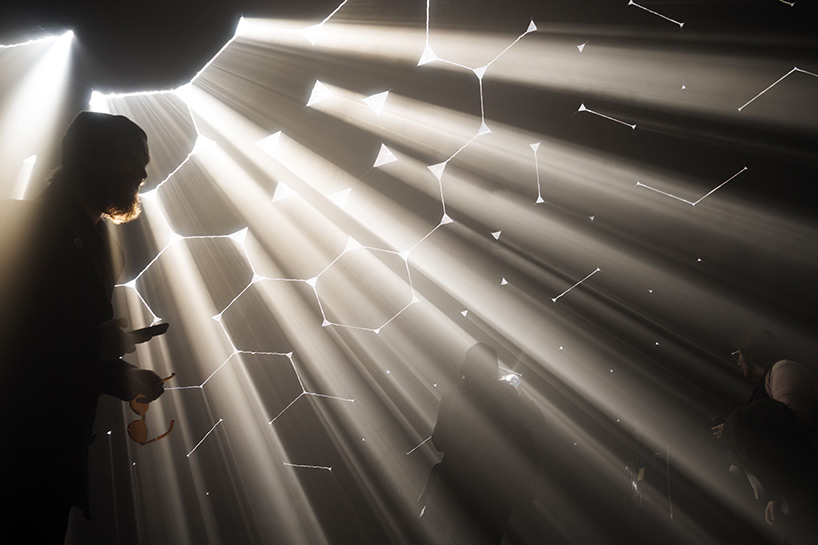 pneuhaus' atmosphere installation is a dynamic labyrinth of light
