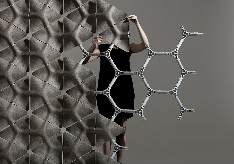 benjamin hubert / layer design conceives 'scale' - a modular acoustic partition system
