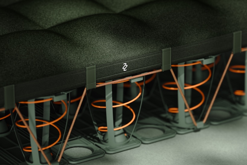 inflatable pads with coil modules build up foam-free mazzu camping mattress by layer