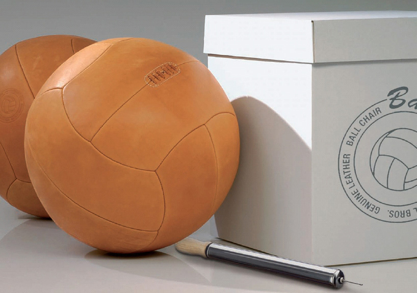 leather sitting ball