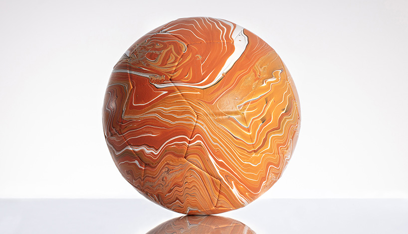 craig black turns national football kits into colorful marbled balls designboom