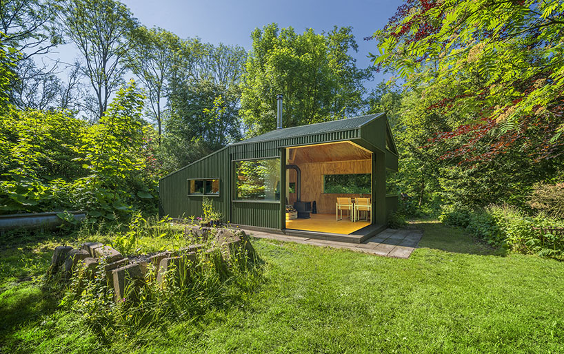 cc-studio builds hidden cabin into the netherlands noorderpark