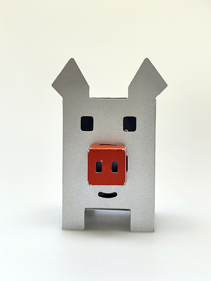 metallic paper piggy bank