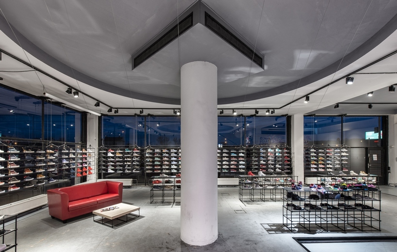 P-U-R-A designs hybrid sneaker showroom 