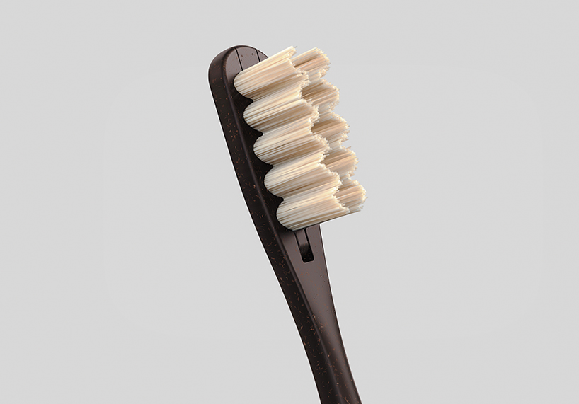 the everloop toothbrush is made with replaceable bamboo bristles