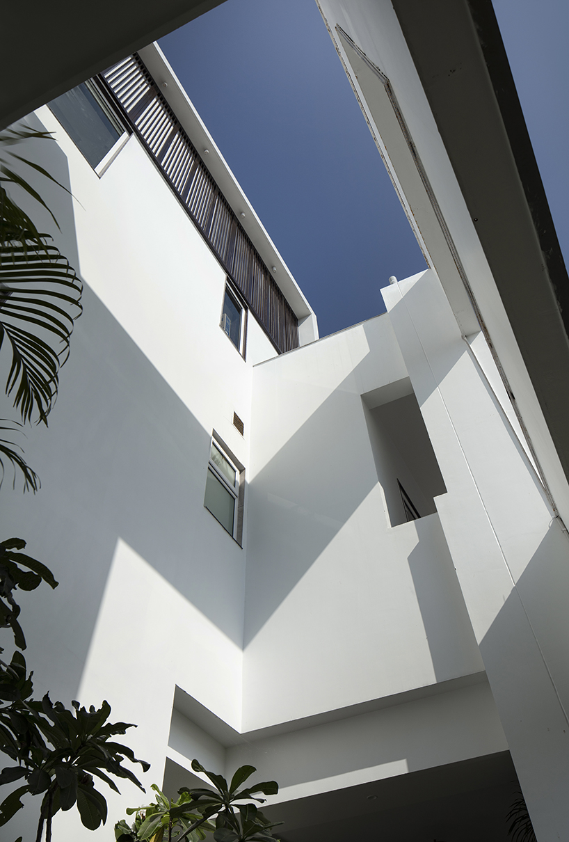 renesa's house in india creates a collage of massive geometric forms