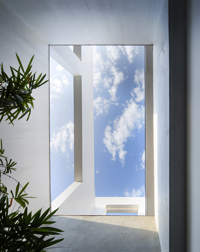 renesa's house in india creates a collage of massive geometric forms