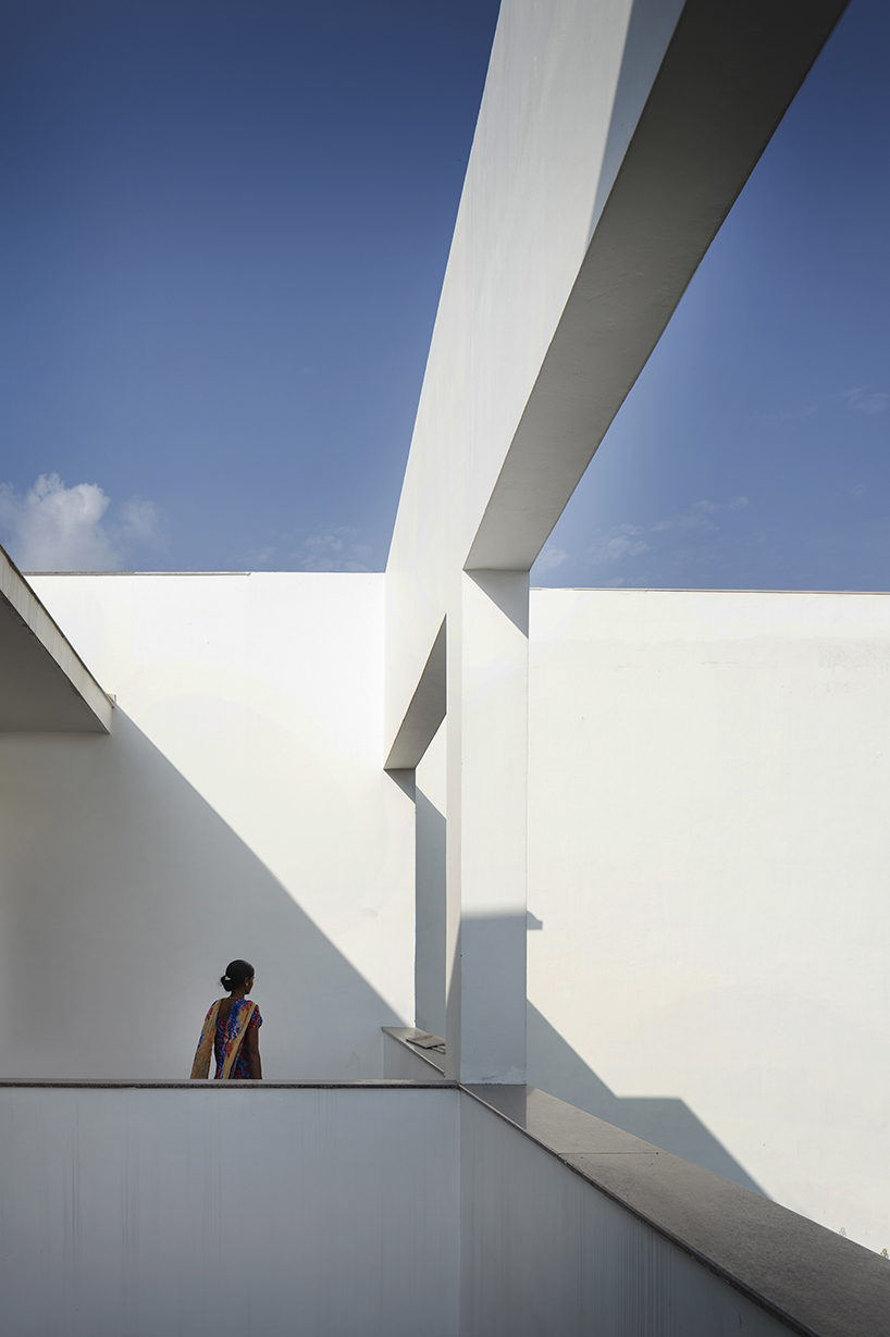 renesa's house in india creates a collage of massive geometric forms