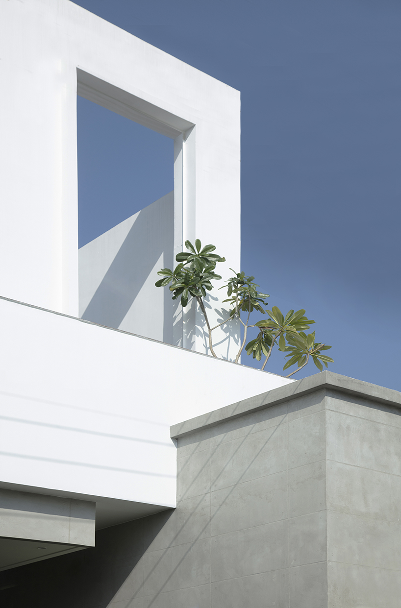 renesa's house in india creates a collage of massive geometric forms