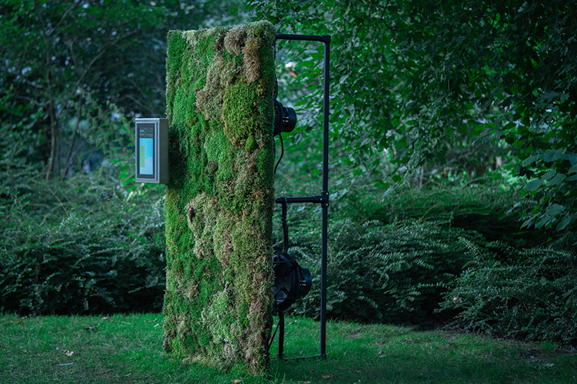 The kinetic sound sculpture MOSS breathes and pulses, powered by global air quality data