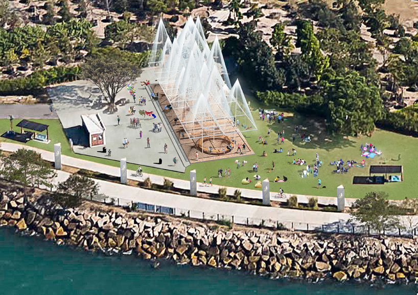 studio kota's 18 peaks pavilion reflects hong kong's mountainous terrain