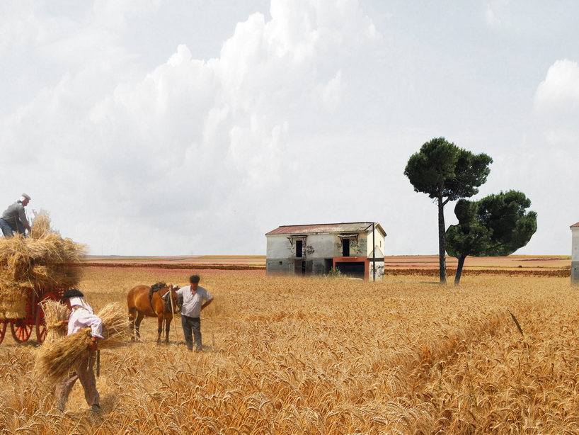 georges batzios proposes an entirely straw-made cultural center in greece