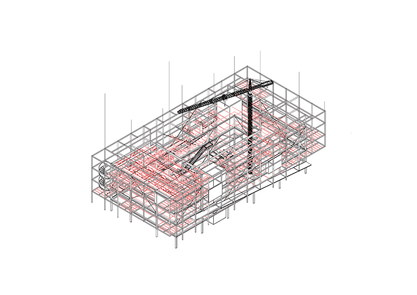 georges batzios architects proposes planted scaffolding for office building in athens